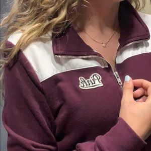 PINK VS maroon pullover